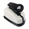 Herramienta de punzón de corazón blanco y negro de precisión para scrapbooking.