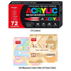A set of 72 acrylic brush markers and a set of 24 macaron skin tone colors for DIY art