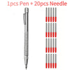 A set of one pen and twenty needles for precision carbide tip scribing.