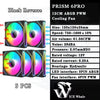 مروحة تبريد ARGB بتقنية PWM مع محامل هيدروليكية وواجهة 4-pin لـ Black Reverse prism 6pro