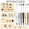 A variety of acrylic beaded pens in different styles and colors are displayed with various sizes.