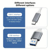 Comparison of different interfaces for a 4-Port USB 2.0 Hub with OTG Adapter, showing USB-C and standard USB options.