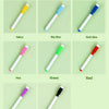 A grid showing eight dry erase markers in various colors: yellow, sky blue, dark blue, pink, green, red, purple, and black.