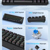 Clavier mécanique mini noir 61 touches avec touches interchangeables et plusieurs modes d'éclairage