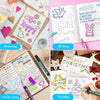 A set of double line outline markers used for greeting cards, writing, and posting