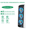 Ventilador de enfriamiento blanco para discos y versiones digitales de PS5, con modos de baja y alta velocidad y regulación d