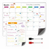 A monthly planner board for July showing daily activities and a note section with to-do items.