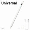 Weiße Universal-Kapazitätsstilus-Stift ZP4 diagonal vor weißem Hintergrund