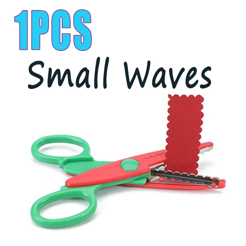 One piece of small red zig zag edge scissors for crafts and DIY projects