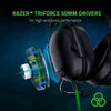 Razer Triforce 50mm drivers for high-end audio performance shown with a black gaming headset.