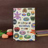 A colorful sticker book featuring various fruit and nature icons for crafting and journaling.