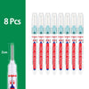 Eight precision waterproof marking pens in various colors and tips for woodworking and crafts