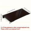 A black acrylic keyboard stand shown at an angle with dimensions 11.8in by 5.1in and a thickness of 1.3in.