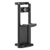 Black adjustable phone and tablet tripod mount with a quick release mechanism