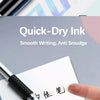 A collection of 10 colorful gel pens in various shades and colors displayed for writing and art