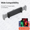 A black adjustable multi-angle tablet and phone stand designed to fit 4-13 inch displays.