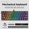 NACODEX NK61 mechanical keyboard in Obsidian black with RGB lighting and red switches
