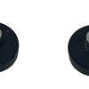 A black magnetic base mount bracket with a threaded stud for mounting LED lights.