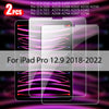 Two tempered glass screen protectors for iPad Pro 12.9 models from 2018 to 2022