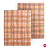 A close-up view of a classic orange and white checkered magnetic folio cover for a Bigme B6 e-reader.
