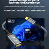 USB-C-auf-HDMI-Kabel verbindet eine 4K UHD-Quelle mit einem Display für ein immersives Videoerlebnis.