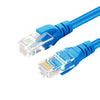 Blue high-speed Cat 6 Ethernet patch cable with connectors