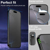 A matte ceramic privacy screen protector for an iPhone is shown with features like a precise cut hole and a smooth edge.