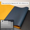 Dunkelblaue Premium-PU-Leder-Matte für den Schreibtisch, verschiedene Größen dargestellt.