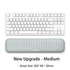 Grey medium upgrade ergonomic keyboard and mouse wrist rest pad with a standard layout