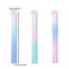 A pink and blue gradient measuring tool shaped like a cat paw, showing a 17cm length.