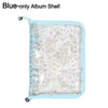 A blue-only album shell, a transparent zippered binder for cards and keepsakes.