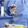 2D Anhänger-ID-Ausweishalter mit lächelnder Mädchen in weißer Krankenschwesternuniform und roter Kreuzhut