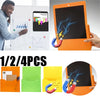 Orange wall mount magnetic document file holder with various colored files and a lightning bolt graphic