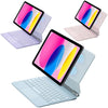 A collection of iPads and a laptop, showing various colored cases and keyboards.