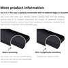 A comparison showing a black phone case before and after cryogenic smoothing to remove parting lines.