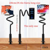 Black flexible gooseneck holder for tablets and phones with an extra long size.