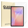 A box and multiple sheets of a glass screen protector set for Samsung tablets.