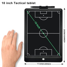 Tablette tactique de 10 pouces montrant un plan de terrain avec une ligne verte marquant une distance de 10 pouces.