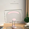 A silver multifunctional desk stand for a tablet or phone, designed for 360-degree flexible posture adjustment.