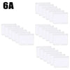 A set of 10 clear A6 zippered budget envelopes for notebooks arranged in a row.