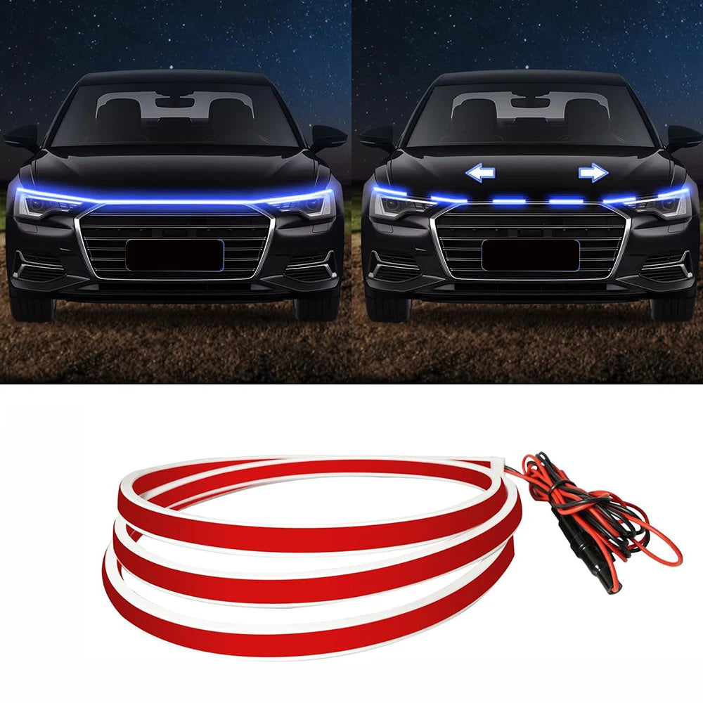 Rote und weiße LED-Lichtleiste für Fahrzeugmotorhauben-Scanlichter