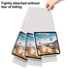 A hand holds a tightly attached magnetic protective case for an Apple iPad, showing the device inside.