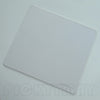 A white professional gaming mouse pad desk mat viewed from above.