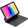 Backlit Magic Keyboard case for an iPad showing a colorful keyboard and tablet.