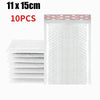 A pack of 10 self-sealing pearl film bubble shipping bags measuring 11 x 15 cm.