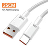 White 10A fast charging USB cable with connectors shown against a white background.