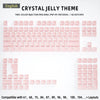 Pink crystal jelly theme two-color injection molded PBT+PC keycaps for mechanical keyboards