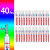 A row of 40 precision waterproof marking pens in various colors and tips for woodworking and crafts.