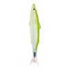 A bright lime green ocean fish shaped ballpoint pen.