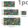 A set of three floral design mouse pads in various sizes and colors featuring yellow, pink, and teal foliage.